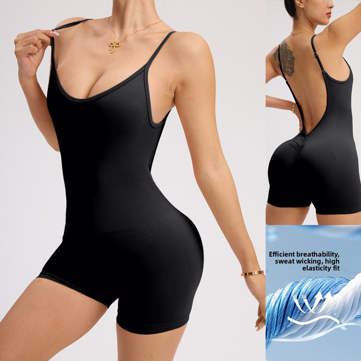 Seamless High Elastic Hollow-Out Yoga Suit