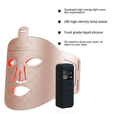 New Infrared Phototherapy Beauty Apparatus Face Led Color Light Skin Rejuvenation Beauty Mask by Glamytek