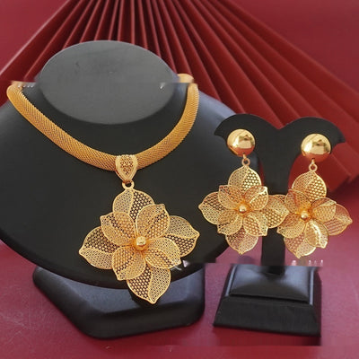 Pendant Necklace And Earrings Jewelry Wedding Party by Glamytek
