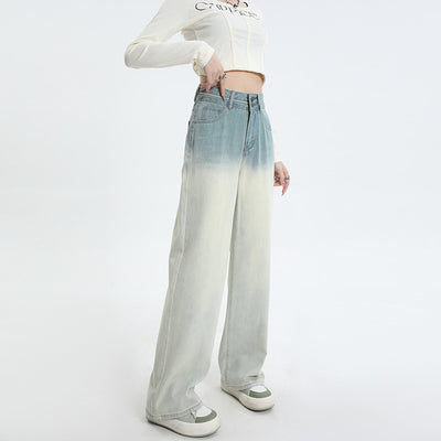 Gradient Design Straight-leg Pants Wide Leg Women's Clothing by Glamytek