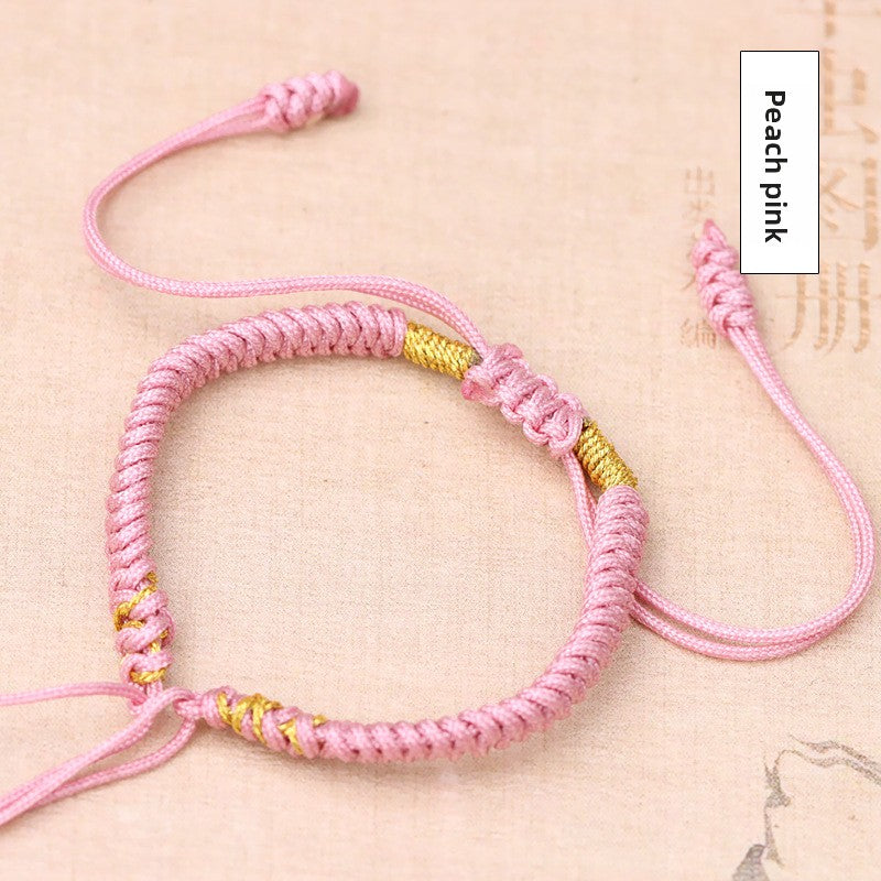 Gold wire diamond knot bracelet