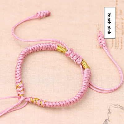 Gold wire diamond knot bracelet