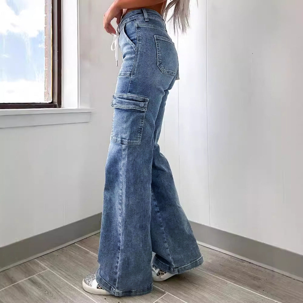 Fashion Casual New Style Straight Jeans For Women by Glamytek