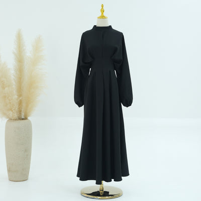 Turkey Dubai Solid Color Beam Sleeve dress by Glamytek