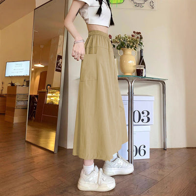 Fashion Casual All-matching Comfortable Slimming And Wide Leg Skirt by Glamytek