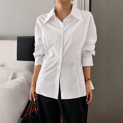 Casual Long Sleeve Button Top Shirt Women's Clothing by Glamytek