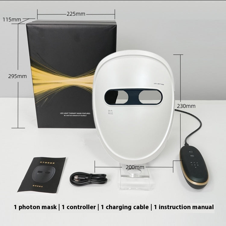 Rechargeable Mask Face LED Color Light Domestic Beauty Apparatus by Glamytek
