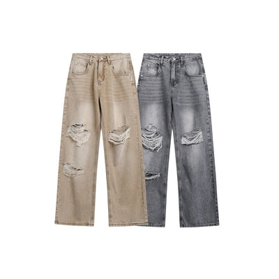 Retro Tattered Jeans Jeans For Men And Women by Glamytek