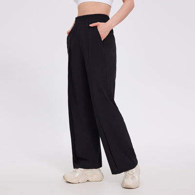 Straight Loose Sports Women's Wide-leg Pants Fitness by Glamytek