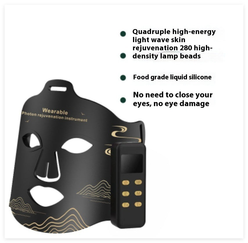 New Infrared Phototherapy Beauty Apparatus Face Led Color Light Skin Rejuvenation Beauty Mask by Glamytek