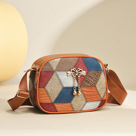 Trendy Spliced PU Women's Shoulder Bag