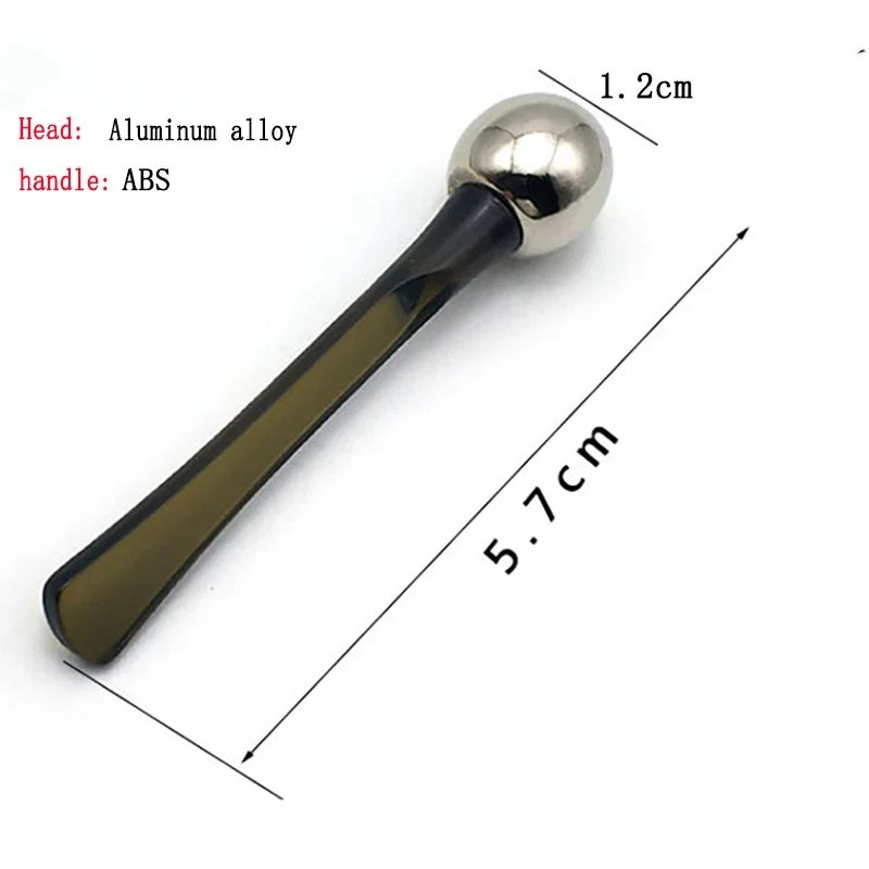 2pc Eye Roller Eye Cream Applicator Cosmetic Spatula Anti Wrinkle Facial Spoon Gold Alloy Face Thin Skin Care Tool Eye Care Wrinkle Remove Dark Circles by Glamytek