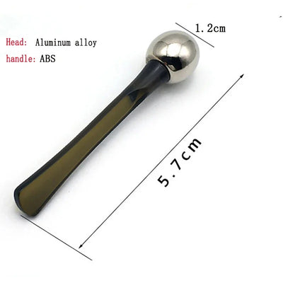 2pc Eye Roller Eye Cream Applicator Cosmetic Spatula Anti Wrinkle Facial Spoon Gold Alloy Face Thin Skin Care Tool Eye Care Wrinkle Remove Dark Circles by Glamytek