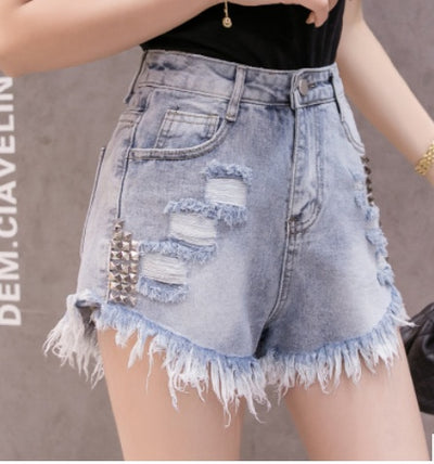 Women Jeans Shorts by Glamytek