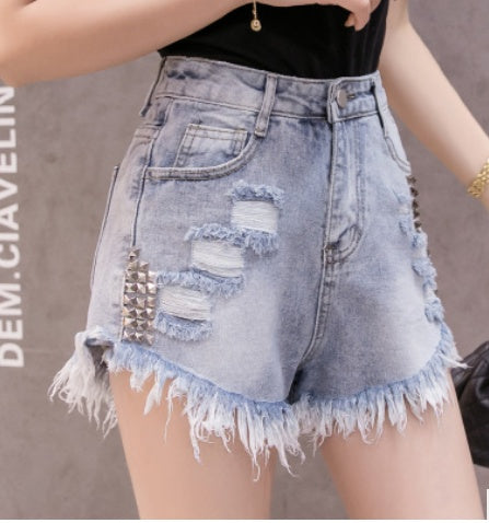 Women Jeans Shorts by Glamytek