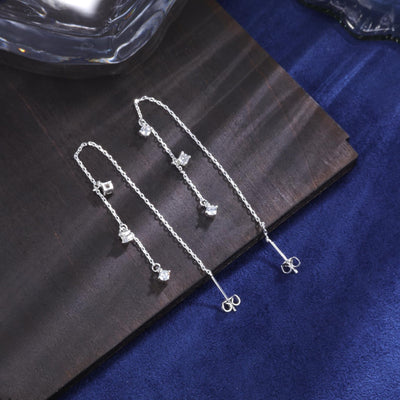 Jewelry Delicate Earrings Simple Zircon Ear Hook Simple Graceful by Glamytek