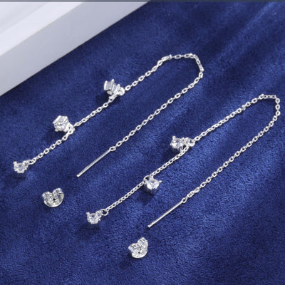Jewelry Delicate Earrings Simple Zircon Ear Hook Simple Graceful by Glamytek