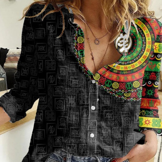 Denim Style Long Sleeve Lapel Shirt 3D Digital Printing by Glamytek