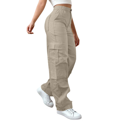 Waist Button Strip Zipper With Pockets Outdoor Mountaineering Leisure Overalls Trousers by Glamytek