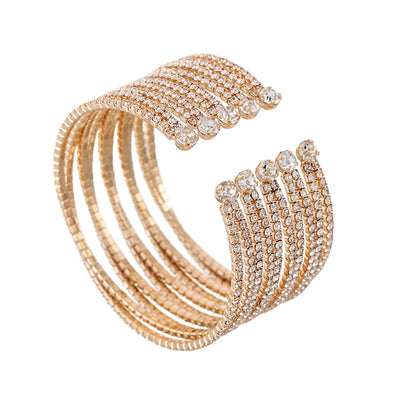 Elastic multi-row combination large bracelet