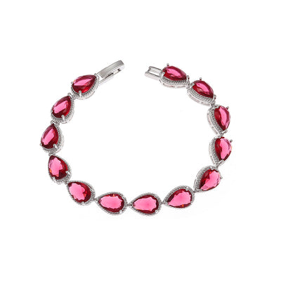 Simple rainbow gemstone bracelet