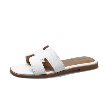 Beach H-shaped flat sandals