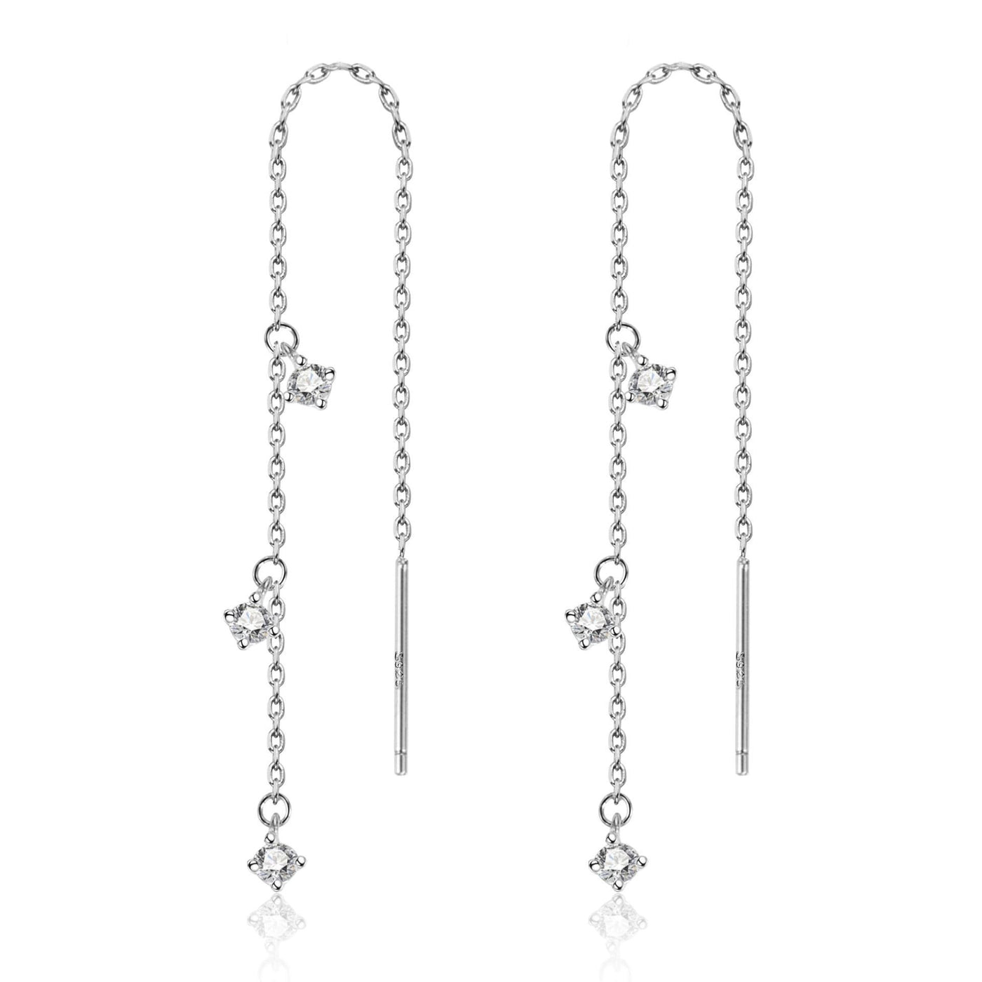 Jewelry Delicate Earrings Simple Zircon Ear Hook Simple Graceful by Glamytek
