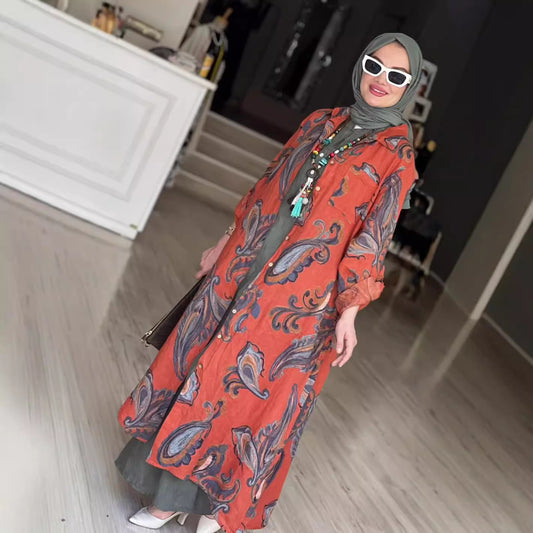 Loose plus-size dress robe