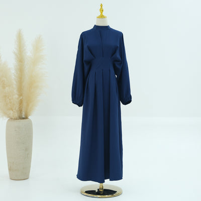 Turkey Dubai Solid Color Beam Sleeve dress by Glamytek