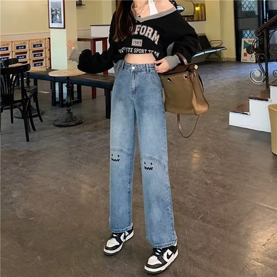 Chubby Girl Wear Plus Size Straight Jeans For Women by Glamytek