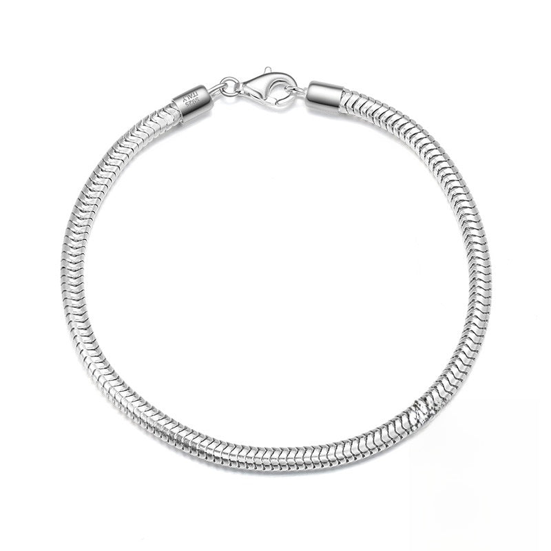 Pure silver bracelet snake bone chain