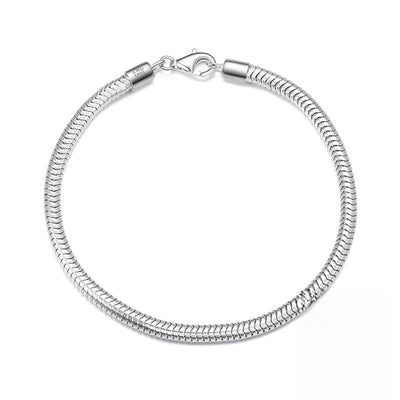 Pure silver bracelet snake bone chain