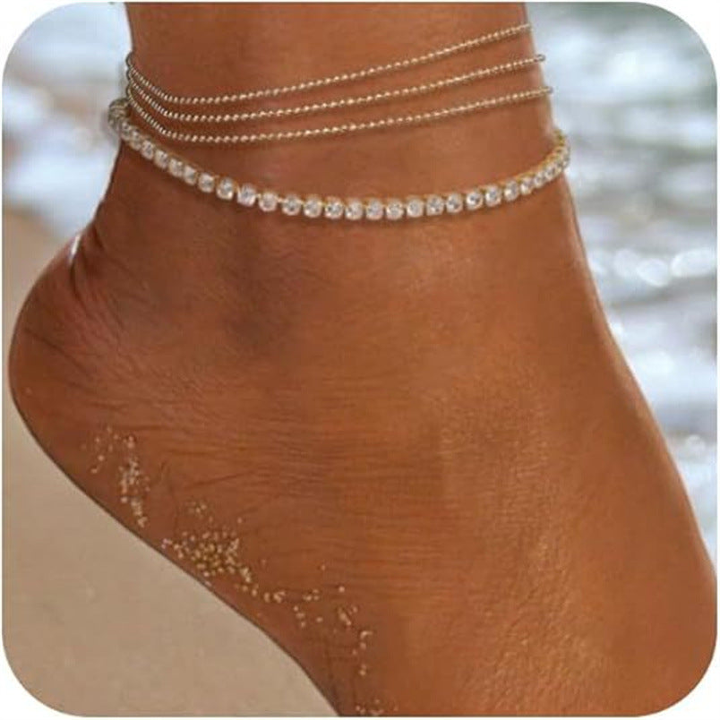 Trendy Hip-Hop Cuban Chain Anklet