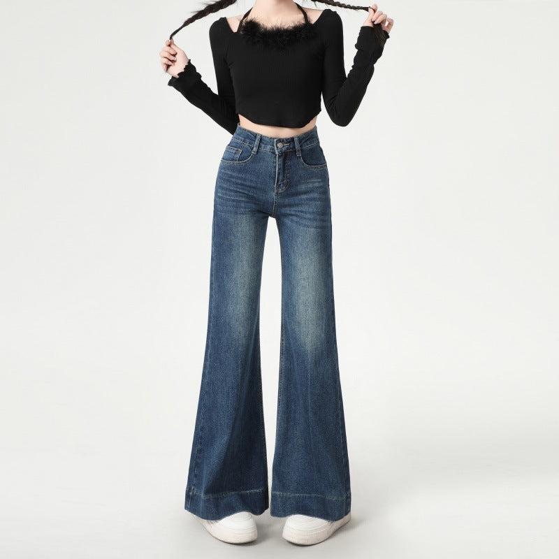 High Street Retro Slightly Flared Jeans Women by Glamytek