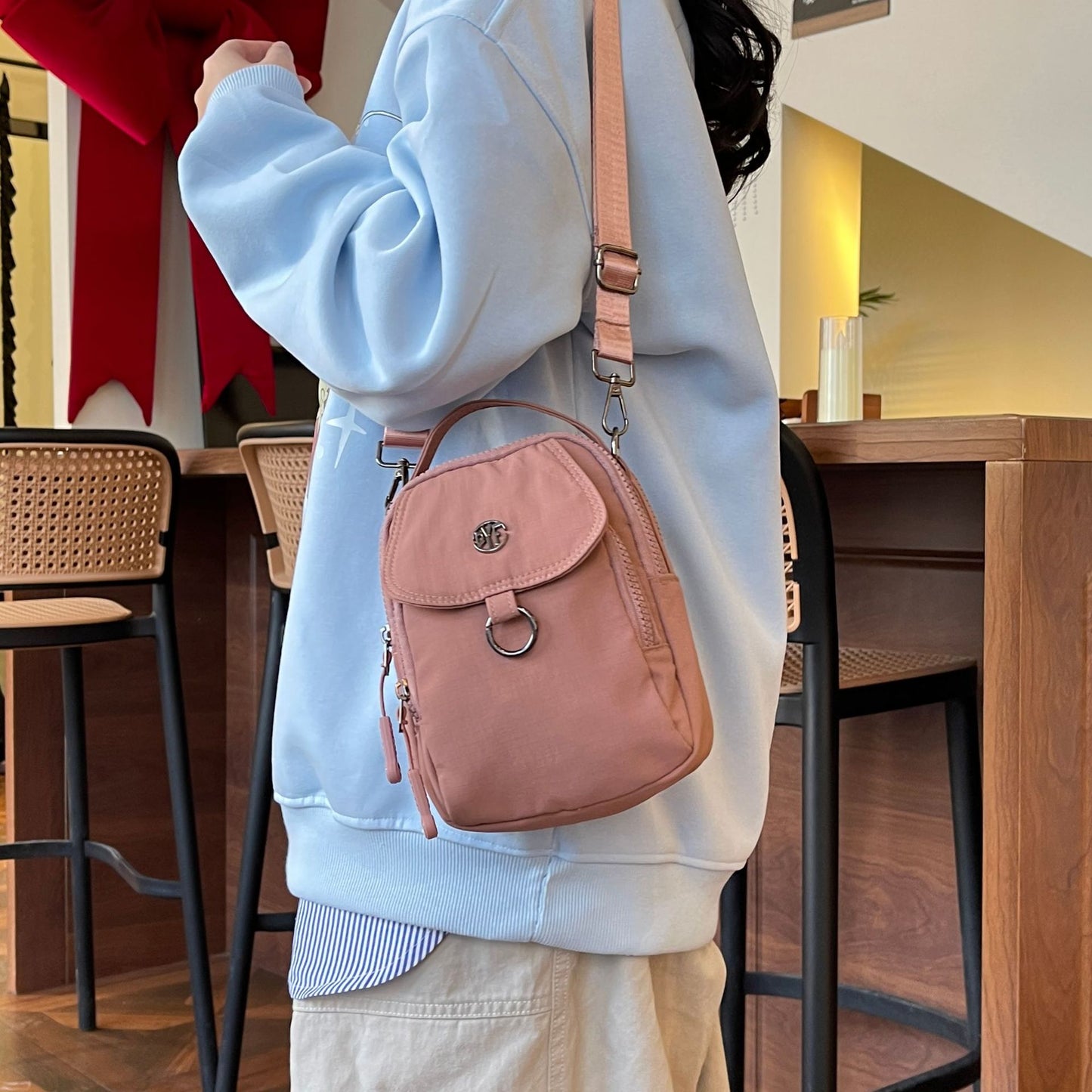 Nylon Square Bag