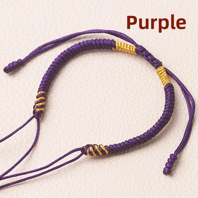 Gold wire diamond knot bracelet