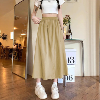 Fashion Casual All-matching Comfortable Slimming And Wide Leg Skirt by Glamytek