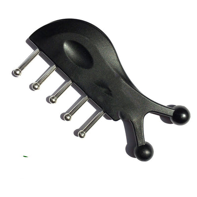 Non-marking Gua Sha Shampoo Black Fish Five Nail Massage Comb by Glamytek