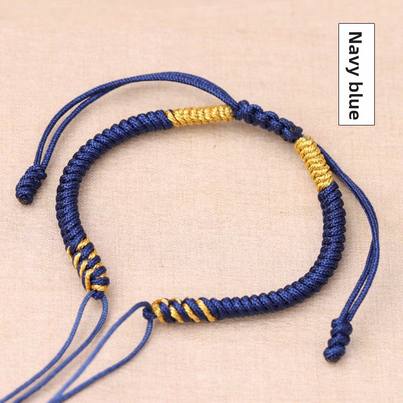 Gold wire diamond knot bracelet