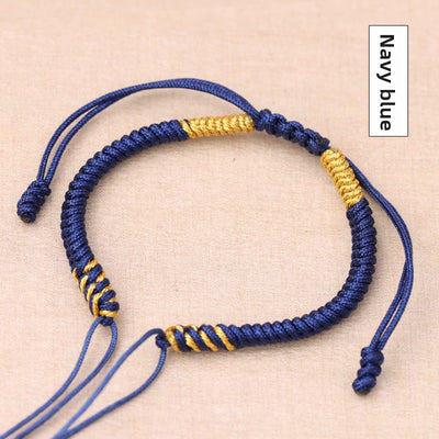 Gold wire diamond knot bracelet