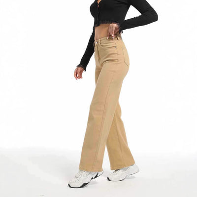 Autumn Straight Jeans Women's Wide Leg by Glamytek