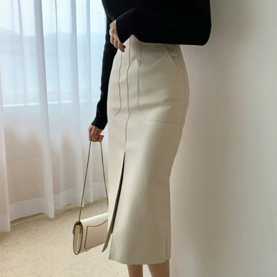 European And American Temperament Deep Split Skirt by Glamytek