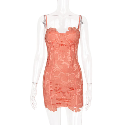 Lace strapless figure-hugging hip-hugging skirt by Glamytek