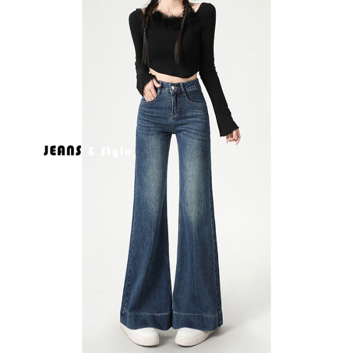 High Street Retro Slightly Flared Jeans Women by Glamytek