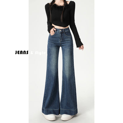 High Street Retro Slightly Flared Jeans Women by Glamytek