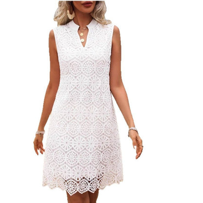 Summer New European And American Fashion Vacation Lace Dress