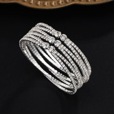 Elastic multi-row combination large bracelet