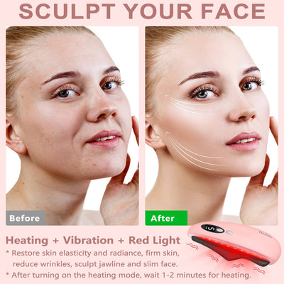 Gua Sha Facial Tool, Electric Black Obsidian Guasha Tool Massage Gua Sha Stone by Glamytek