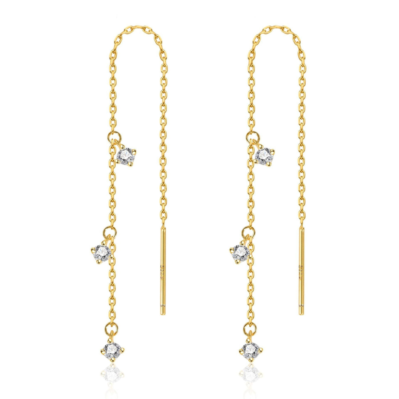 Jewelry Delicate Earrings Simple Zircon Ear Hook Simple Graceful by Glamytek