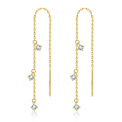 Jewelry Delicate Earrings Simple Zircon Ear Hook Simple Graceful by Glamytek
